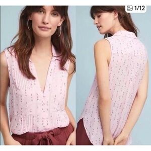 Anthropologie “conversation” tank